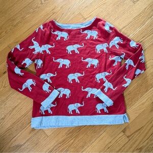 ModCloth brand Portrait of a Flower elephant crew neck sweater XL